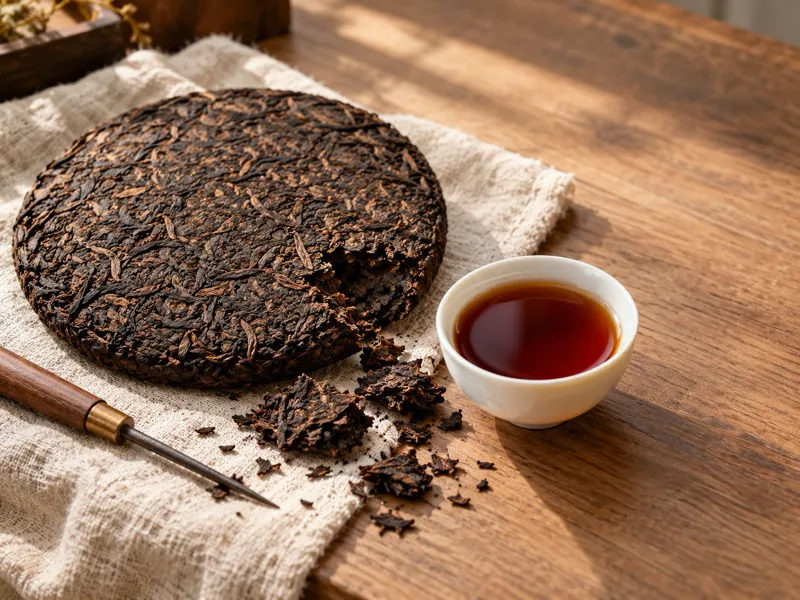 Shu Pu-erh Lincang 2018 — ciastko